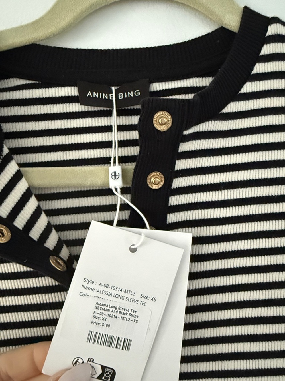 Anine Bing Alessia Long Sleeve Tee - Picture 4 of 4
